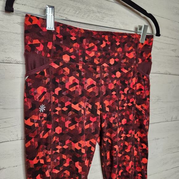 Athleta Be Free Yoga Red Leggings Size Small - Picture 3 of 13